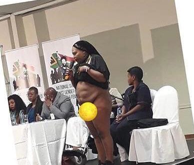 PHOTOS: Rape victim strips naked in public to show South 